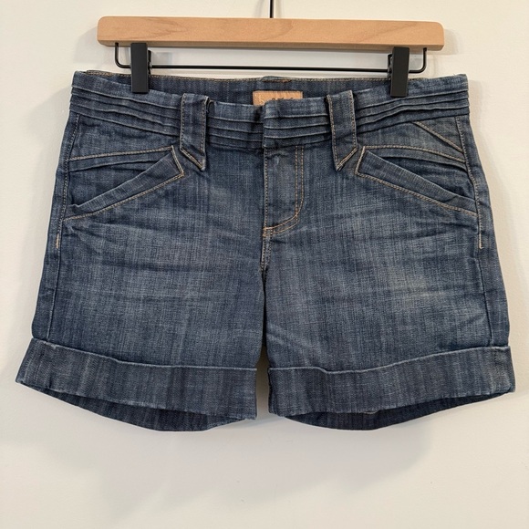 Women's See Thru Soul blue denim Y2K Shorts size 28 - Picture 1 of 6